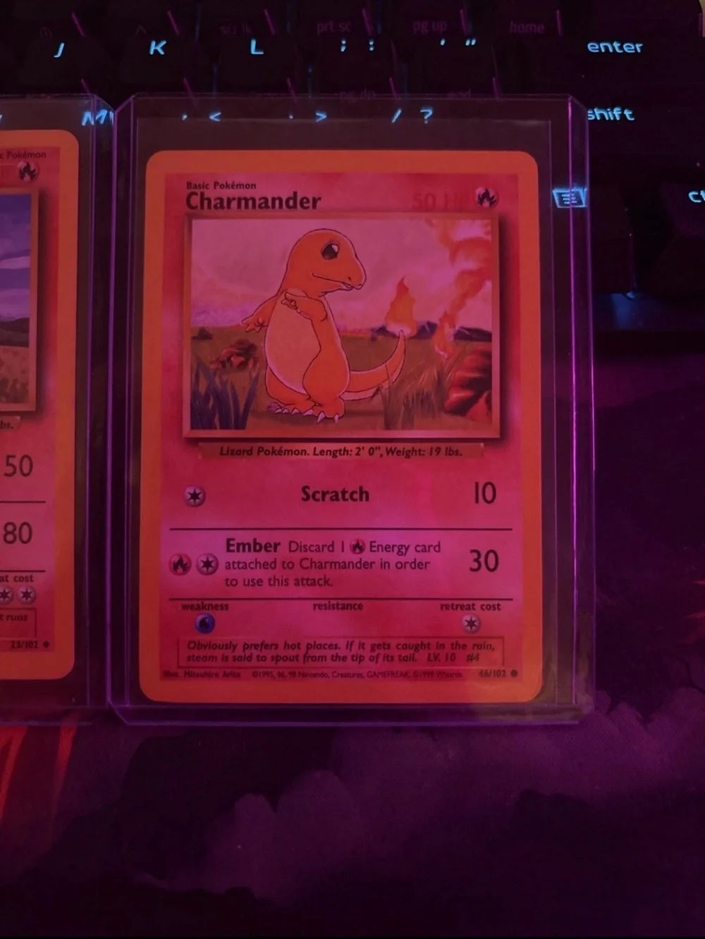 Pokemon Vintage WOTC Lot Base Set Charmander & Arcanine + Jungle Holo Kangaskhan